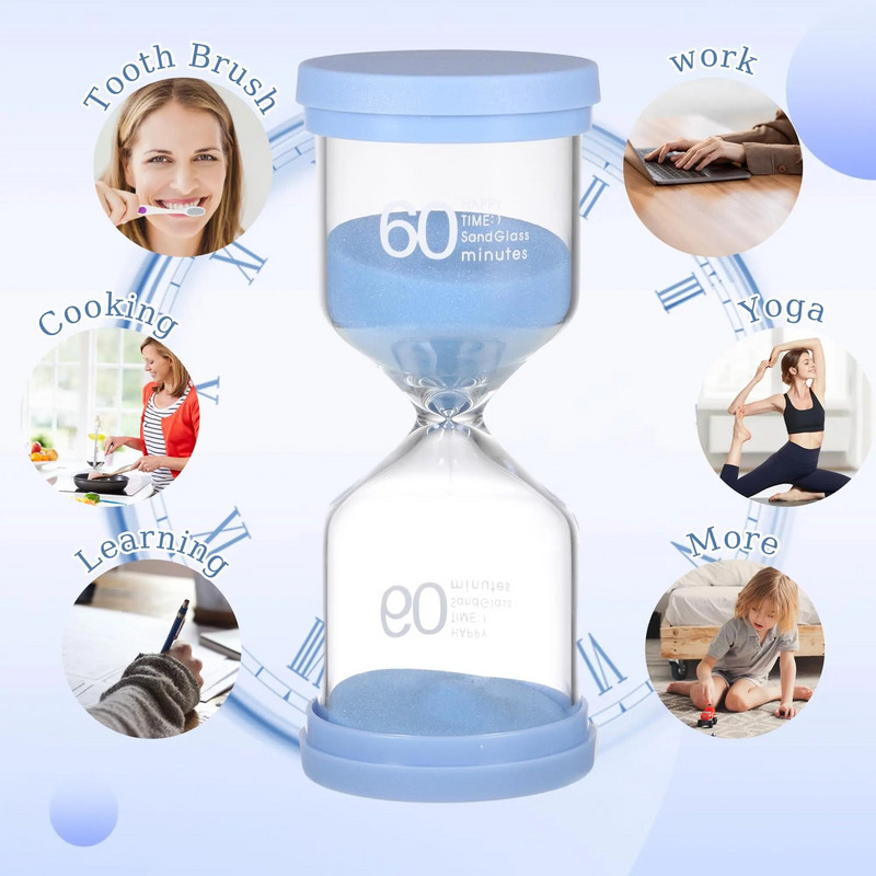 Kék, kifinomult homokóra időzítő, kifinomult gyártás kerek szélű tartóssággal