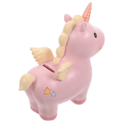 ToddMomy Rainbow Unicorn Piggy Bank Girls Resin Unicorn Piggy Bank Toy Детски банки с пари Банки с монети Еднорог Подаръци