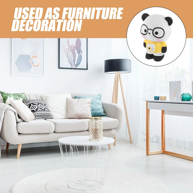 Miela Piggy Bank monetų dėžutės naujovė Pandos formos Piggy Bank pinigų dėžutės namų dekoras