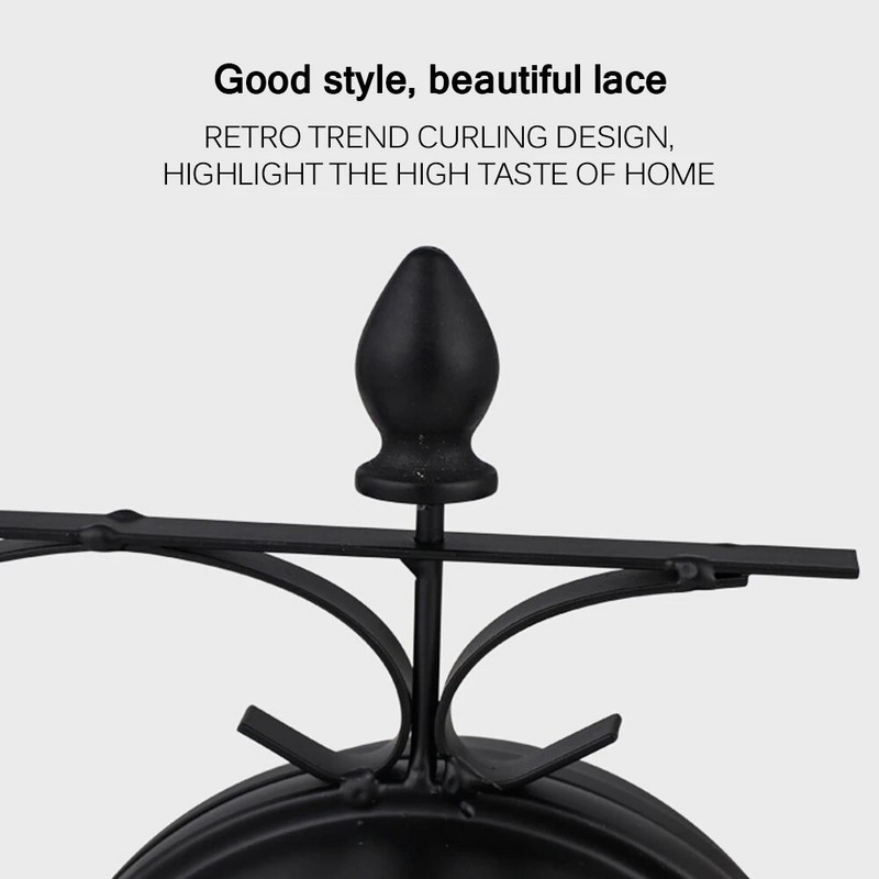 Kahepoolne ümmargune seinakinnitusjaam Kell Aed Vintage Retro kodukaunistusega metallraam + klaasist numbrilaua kate jõulukingituseks