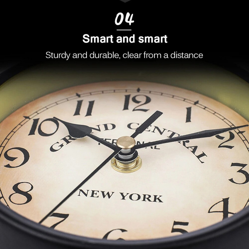 Kahepoolne ümmargune seinakinnitusjaam Kell Aed Vintage Retro kodukaunistusega metallraam + klaasist numbrilaua kate jõulukingituseks