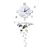 „Pasidaryk pats“ namų dekoravimo mados veidrodinis sieninis laikrodis palieka nutildytas svetainės sieninis laikrodis