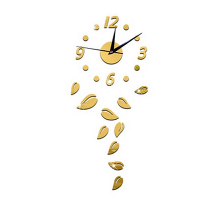 „Pasidaryk pats“ namų dekoravimo mados veidrodinis sieninis laikrodis palieka nutildytas svetainės sieninis laikrodis