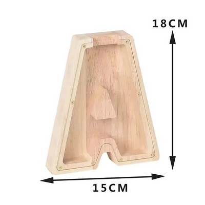 Dvadeset i šest engleske abecede Kasica za novčiće Kasica prasica Drvena kutija za pisma Desktop ukrasi za uređenje doma Rukotvorine za djecu