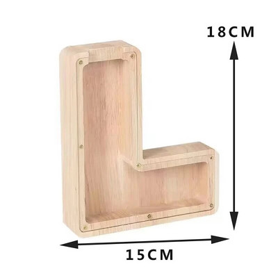 Dvadeset i šest engleske abecede Kasica za novčiće Kasica prasica Drvena kutija za pisma Desktop ukrasi za uređenje doma Rukotvorine za djecu