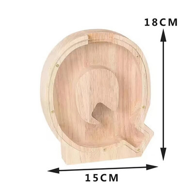 Dvadeset i šest engleske abecede Kasica za novčiće Kasica prasica Drvena kutija za pisma Desktop ukrasi za uređenje doma Rukotvorine za djecu