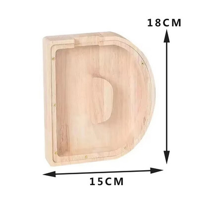 Dvadeset i šest engleske abecede Kasica za novčiće Kasica prasica Drvena kutija za pisma Desktop ukrasi za uređenje doma Rukotvorine za djecu