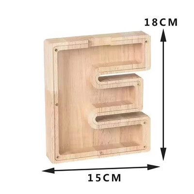 Dvadeset i šest engleske abecede Kasica za novčiće Kasica prasica Drvena kutija za pisma Desktop ukrasi za uređenje doma Rukotvorine za djecu