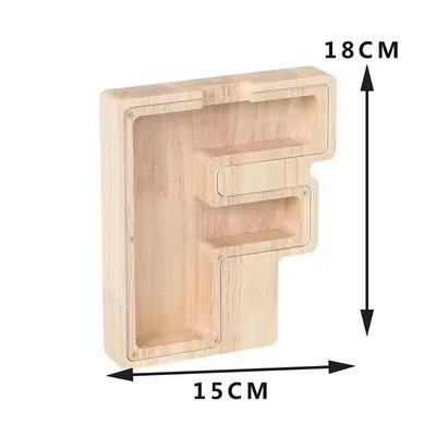 Dvadeset i šest engleske abecede Kasica za novčiće Kasica prasica Drvena kutija za pisma Desktop ukrasi za uređenje doma Rukotvorine za djecu