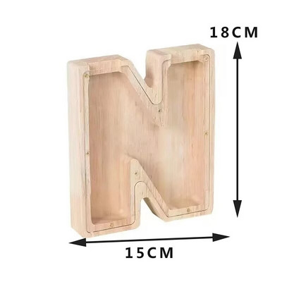 Dvadeset i šest engleske abecede Kasica za novčiće Kasica prasica Drvena kutija za pisma Desktop ukrasi za uređenje doma Rukotvorine za djecu