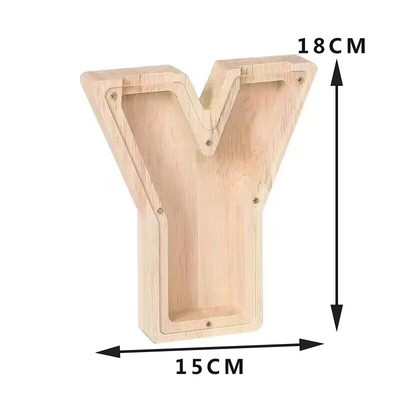 Dvadeset i šest engleske abecede Kasica za novčiće Kasica prasica Drvena kutija za pisma Desktop ukrasi za uređenje doma Rukotvorine za djecu