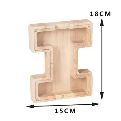 Dvadeset i šest engleske abecede Kasica za novčiće Kasica prasica Drvena kutija za pisma Desktop ukrasi za uređenje doma Rukotvorine za djecu
