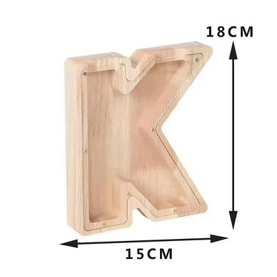 Dvadeset i šest engleske abecede Kasica za novčiće Kasica prasica Drvena kutija za pisma Desktop ukrasi za uređenje doma Rukotvorine za djecu