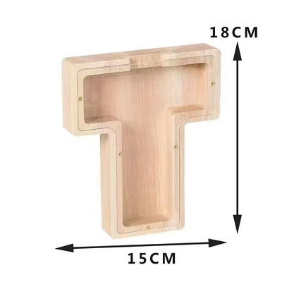 Dvadeset i šest engleske abecede Kasica za novčiće Kasica prasica Drvena kutija za pisma Desktop ukrasi za uređenje doma Rukotvorine za djecu