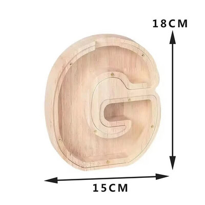 Dvadeset i šest engleske abecede Kasica za novčiće Kasica prasica Drvena kutija za pisma Desktop ukrasi za uređenje doma Rukotvorine za djecu