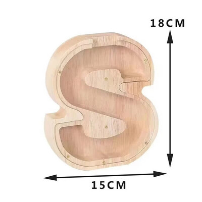 Dvadeset i šest engleske abecede Kasica za novčiće Kasica prasica Drvena kutija za pisma Desktop ukrasi za uređenje doma Rukotvorine za djecu