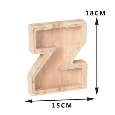 Dvadeset i šest engleske abecede Kasica za novčiće Kasica prasica Drvena kutija za pisma Desktop ukrasi za uređenje doma Rukotvorine za djecu