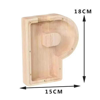 Dvadeset i šest engleske abecede Kasica za novčiće Kasica prasica Drvena kutija za pisma Desktop ukrasi za uređenje doma Rukotvorine za djecu