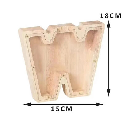 Dvadeset i šest engleske abecede Kasica za novčiće Kasica prasica Drvena kutija za pisma Desktop ukrasi za uređenje doma Rukotvorine za djecu