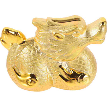 Kids Piggy Bank 2024 Year of The Golden Dragon Ceramic Cartoon Lucky Desktop Στολίδι Διακόσμηση σπιτιού Άγαλμα Money Jar Παιδί