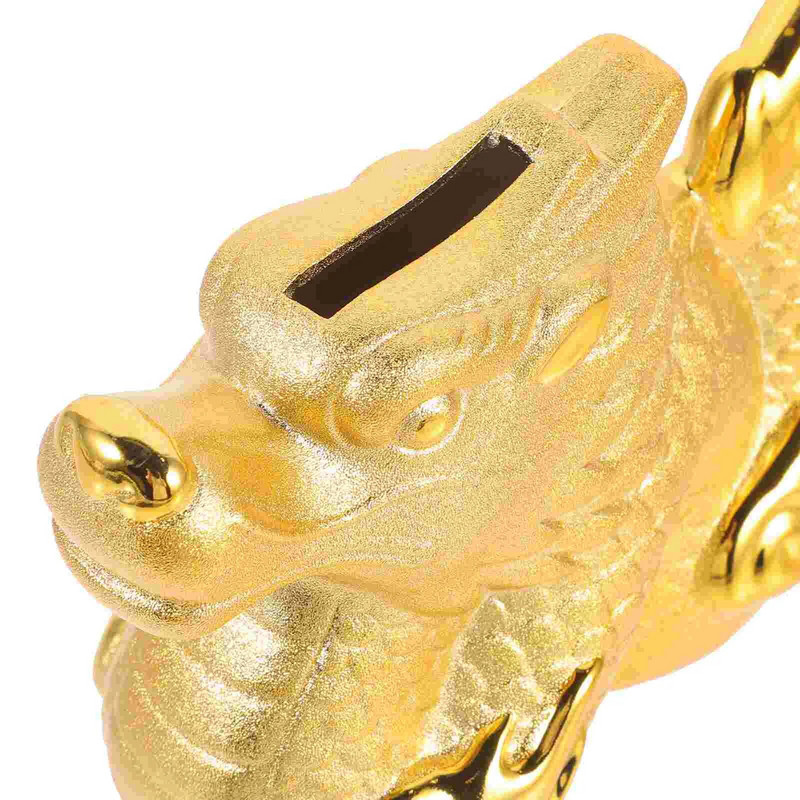 Kids Piggy Bank, 2024 m. Auksinio drakono metai Keraminis animacinis filmas Laimingas darbalaukio ornamentas Namų puošmena Statula Pinigų stiklainis vaikas