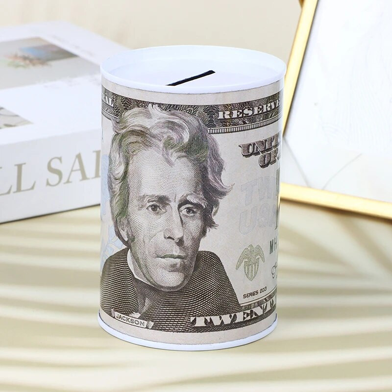 Kutija za euro dolare Kasica prasica Kutija od limenih pločica Lončić za uštedu novca Kutija za novčiće Poklon Kućni ukras Kutija za novac Štedni novčić Novčanica