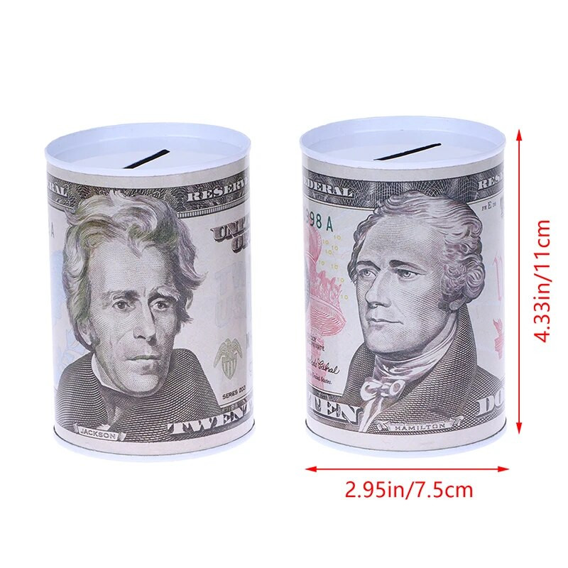 Kutija za euro dolare Kasica prasica Kutija od limenih pločica Lončić za uštedu novca Kutija za novčiće Poklon Kućni ukras Kutija za novac Štedni novčić Novčanica