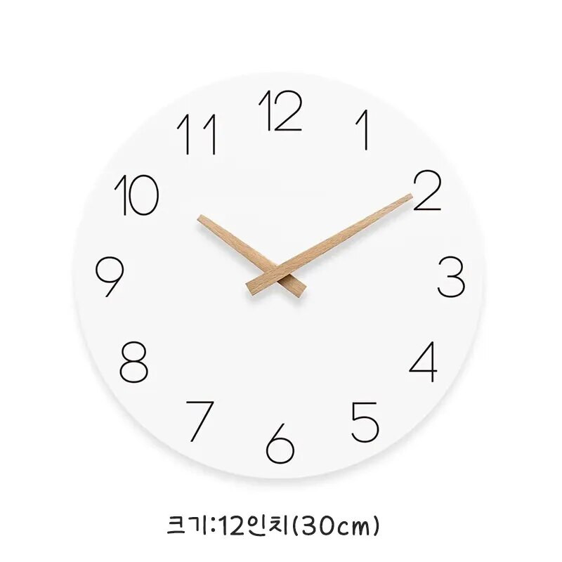 Japoniško stiliaus buitinis tylus sieninis laikrodis Svetainė miegamasis Paprastas modernus dekoratyvinis rąstinis apvalus medinis laikrodis