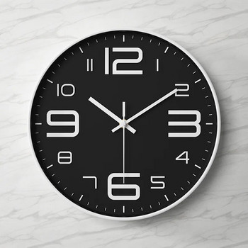 12-инчов стенен часовник Минималистичен часовник Триизмерен изпъкнал персонаж Стенен часовник за всекидневна Кварцов часовник 30CM