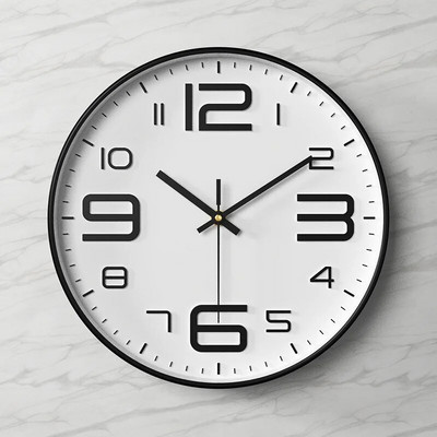 12-tolline seinakell Minimalistlik kell Kolmemõõtmeline kumer tähemärgiga elutoa seinakell Kvartskell 30cm