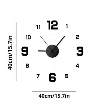 Ψηφιακό Ρολόι Ρολόι τοίχου Σαλόνι Μεγάλος Κήπος Ακρυλικό Καθρέφτης Αυτοκόλλητο Διακόσμηση για Διακόσμηση Υπνοδωματίου Ρολόγια