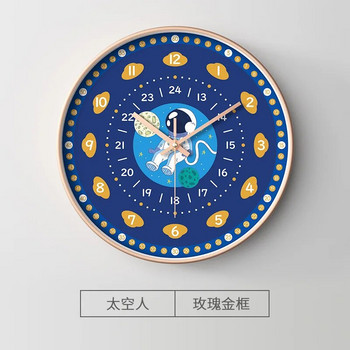 Νέο στρογγυλό ρολόι τοίχου 8 ιντσών Μοντέρνα σχεδίαση Αθόρυβα ρολόγια για παιδιά Καθιστικό Υπνοδωμάτιο Εκμάθηση Ρολόγια Διακόσμηση Αξεσουάρ