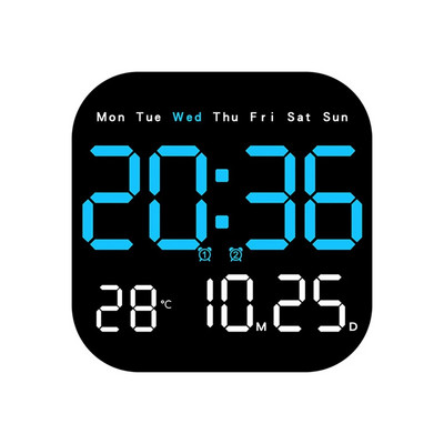 Digitális falióra 7" LED digitális ébresztőóra nagy kijelzővel távirányítóval nappali irodai hálószoba dekorációhoz idősek számára