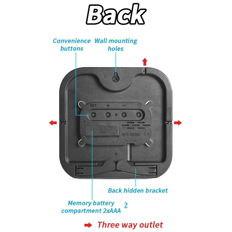 Digitális falióra 7" LED digitális ébresztőóra nagy kijelzővel távirányítóval nappali irodai hálószoba dekorációhoz idősek számára
