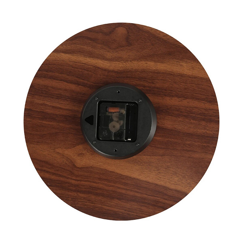 Svjetleći zidni sat od 12 inča, noćna svjetla s drvenim dizajnom, okrugli zidni sat, drveni sat s velikim brojevima, jednostavan za čitanje, svijetli u mraku