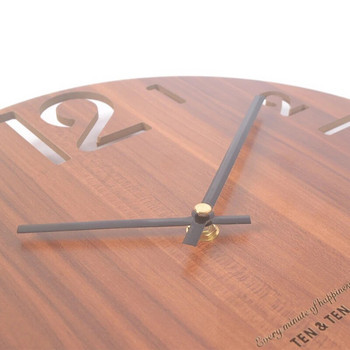 Ξύλινο 3D Ρολόι Τοίχου Μοντέρνο Σχέδιο Σκανδιναβική Σύντομη Διακόσμηση Σαλονιού Ρολόι Κουζίνας Τέχνη Ρολόι Τοίχου Κούφια Διακόσμηση σπιτιού 12 ιντσών