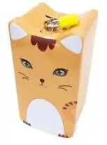 1PC Slatka mačka četvrtasta kasica prasica Logbook Serija limenih tanjura Kutija za uštedu novca Kutija za novčiće Kutija za nakit Spremnik za pohranu Poklon LG 003