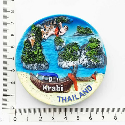 Riik Külmkapimagnetid Tai Phuket Pattaya Chiengmai Bangkok Magnet Külmkapimagnet Kleebis Maailmareiside suveniir Magnetic