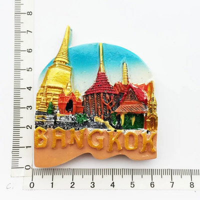 Riik Külmkapimagnetid Tai Phuket Pattaya Chiengmai Bangkok Magnet Külmkapimagnet Kleebis Maailmareiside suveniir Magnetic