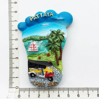 Riik Külmkapimagnetid Tai Phuket Pattaya Chiengmai Bangkok Magnet Külmkapimagnet Kleebis Maailmareiside suveniir Magnetic