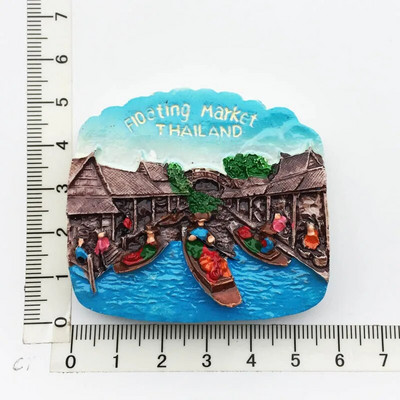 Riik Külmkapimagnetid Tai Phuket Pattaya Chiengmai Bangkok Magnet Külmkapimagnet Kleebis Maailmareiside suveniir Magnetic