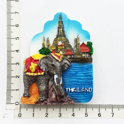 Riik Külmkapimagnetid Tai Phuket Pattaya Chiengmai Bangkok Magnet Külmkapimagnet Kleebis Maailmareiside suveniir Magnetic