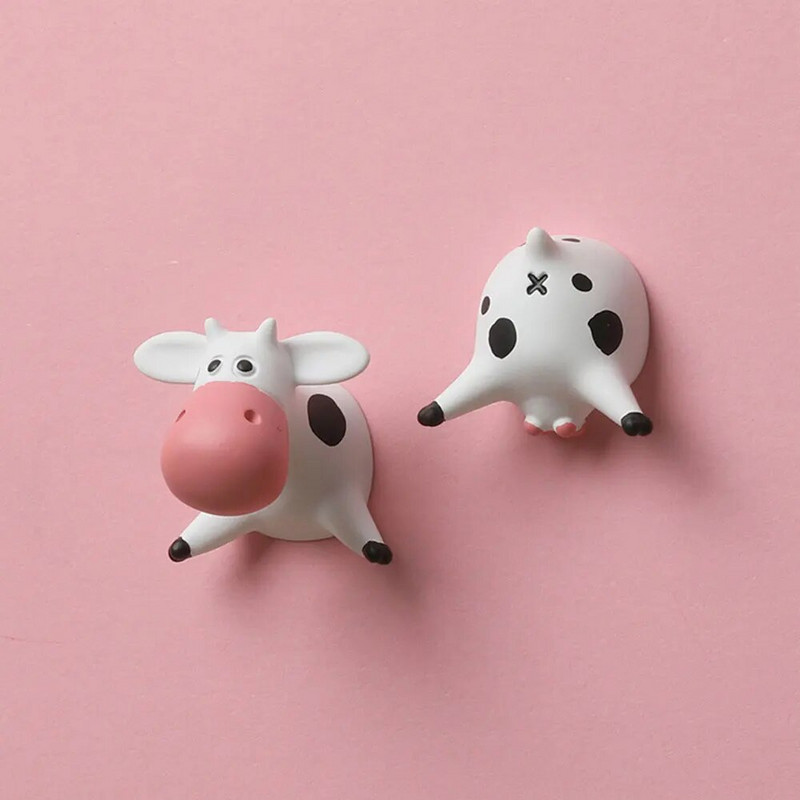 Krave naljepnice za hladnjak leže na trbuhu Crtić slatki 3D trodimenzionalni magneti od smole Kreativni umjetnički dizajn Kuhinja