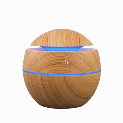 Ovlaživač zraka Električni raspršivač mirisa zraka Wood Ultrasonic 130ML Ovlaživač zraka Aromaterapija s eteričnim uljem Cool Mist Maker za dom