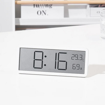 Οθόνη LCD Ψηφιακό ρολόι τοίχου LED Τροφοδοσία μπαταρίας Χρόνος θερμοκρασίας Υγρασία Οθόνη Κρεμαστό επιτραπέζιο εξαιρετικά λεπτό ηλεκτρονικό ρολόι
