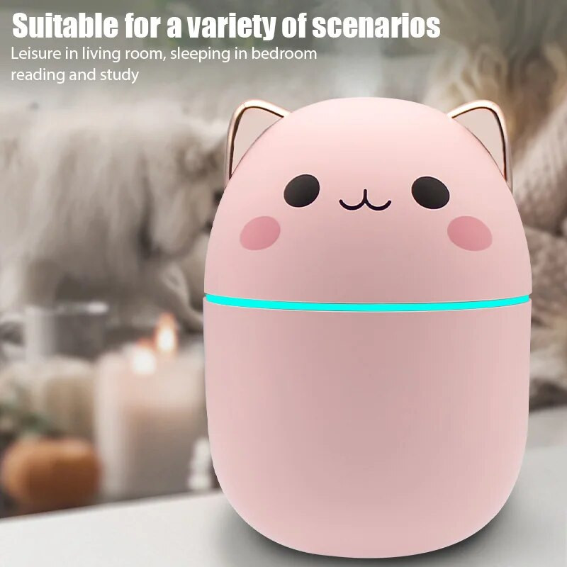 Mini slatki ovlaživač zraka Eterično ulje Humidificadores Dom Spavaća soba Difuzor arome Pročišćivač parfem Cool Mist Maker umidificador