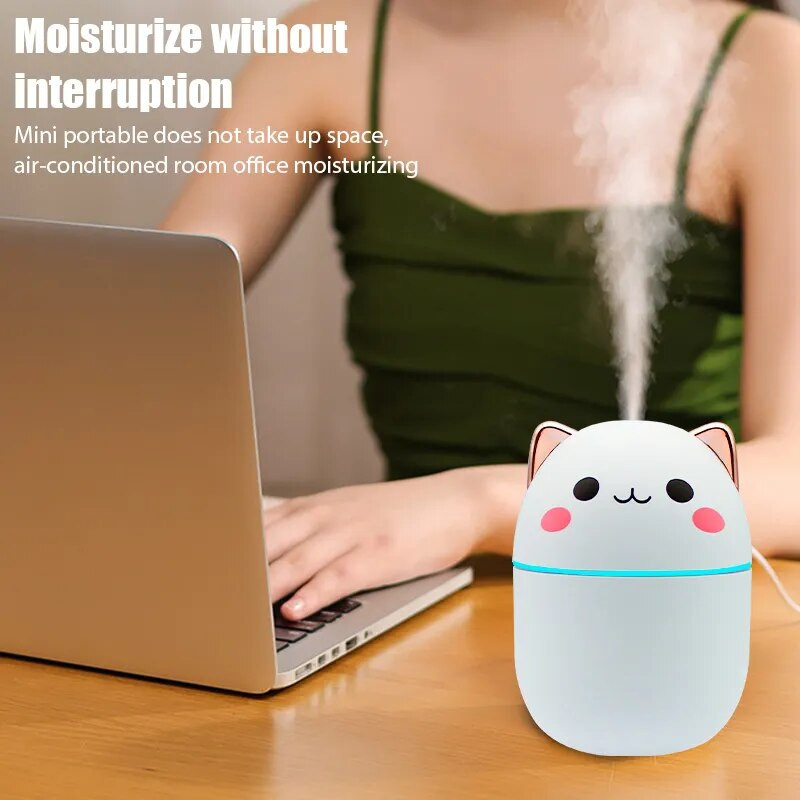 Mini slatki ovlaživač zraka Eterično ulje Humidificadores Dom Spavaća soba Difuzor arome Pročišćivač parfem Cool Mist Maker umidificador