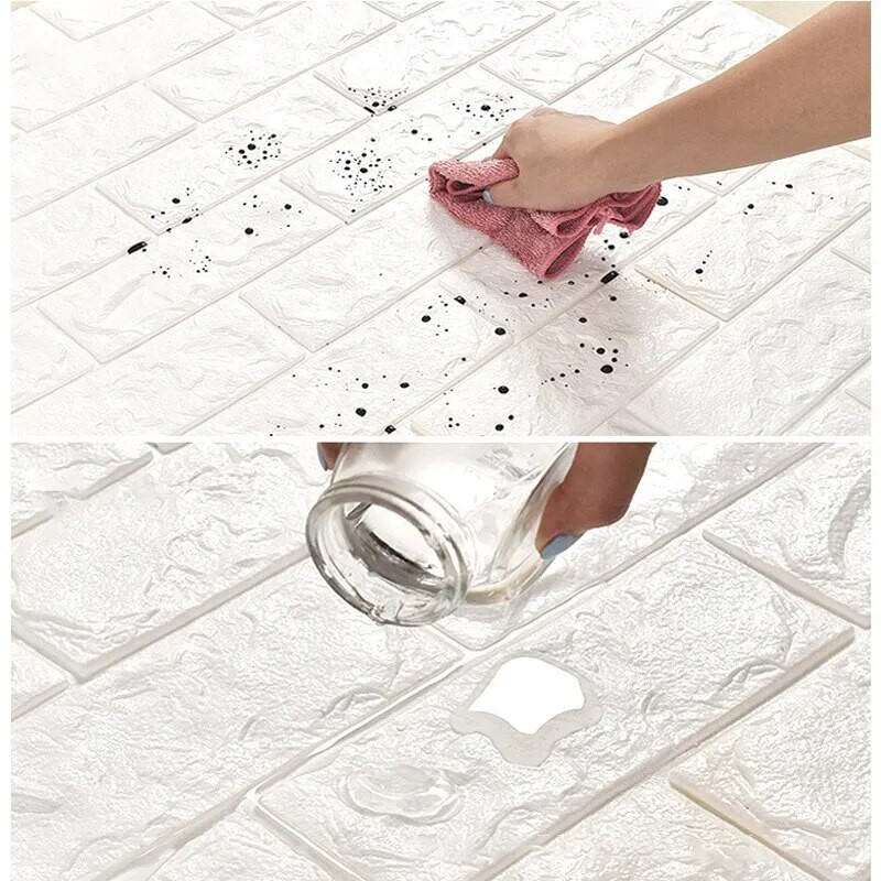 70X77cm 3D zidne naljepnice Samoljepljiva imitacija cigle Naljepnica Dekoracija spavaće sobe Vodootporni papir Uređenje doma