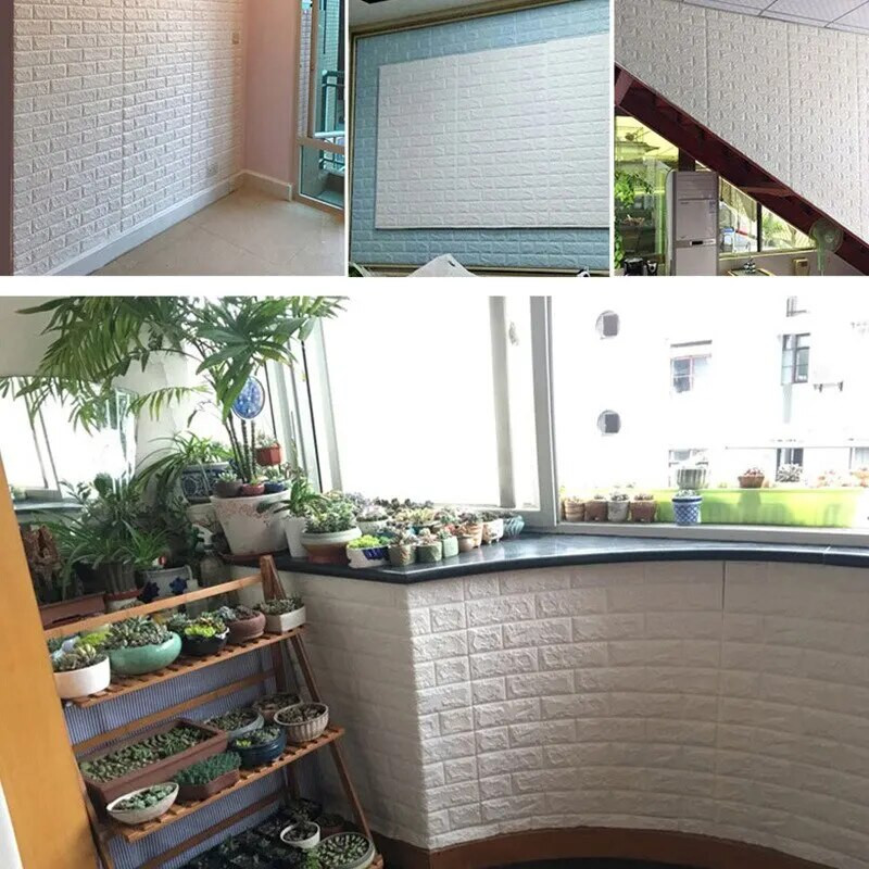 70X77cm 3D zidne naljepnice Samoljepljiva imitacija cigle Naljepnica Dekoracija spavaće sobe Vodootporni papir Uređenje doma