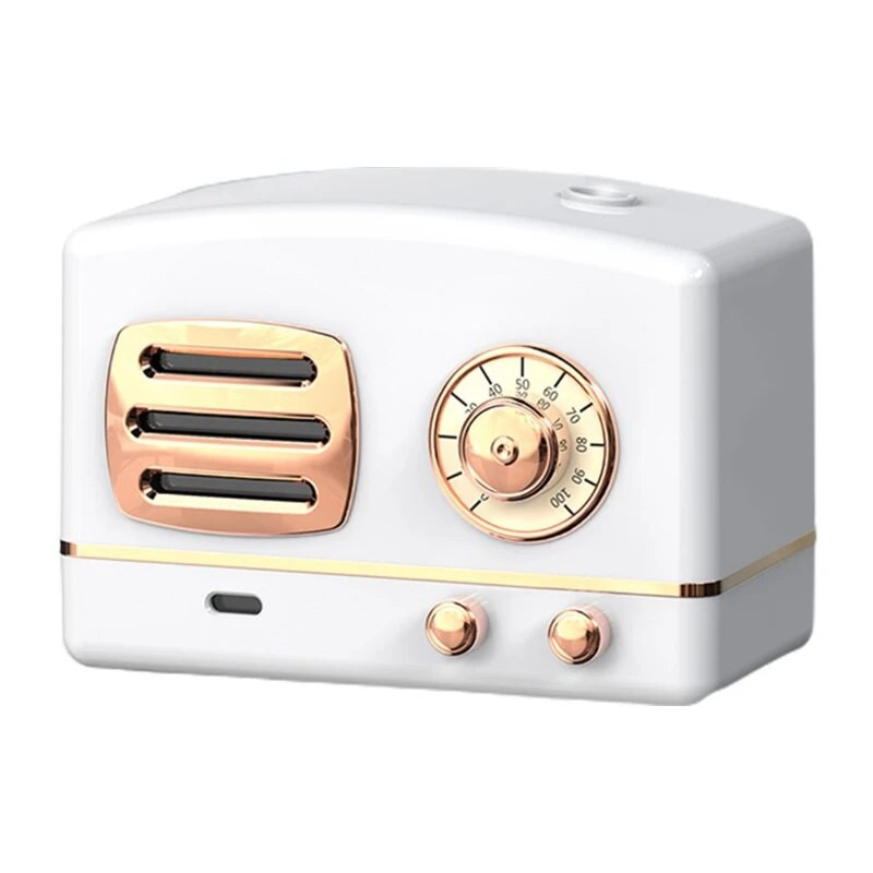 Retro radijo formos didelės talpos nešiojamas stalinis oro drėkintuvas USB Mist Maker Aroma eterinių aliejų difuzorius namams